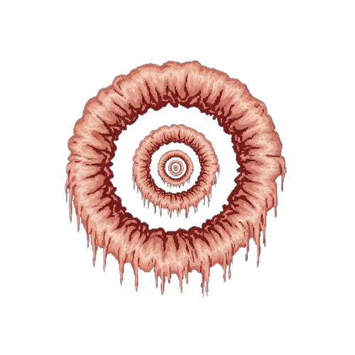 A spiral pattern emerges from the noise.